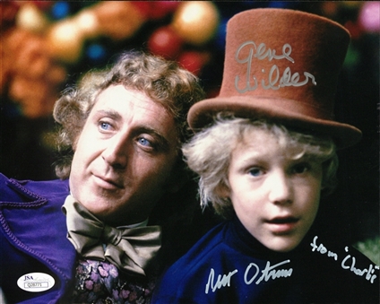 Gene Wilder and Peter Ostrum Autographed Willy Wonka and The Chocolate Factory 8 x 10 Photograph (JSA)